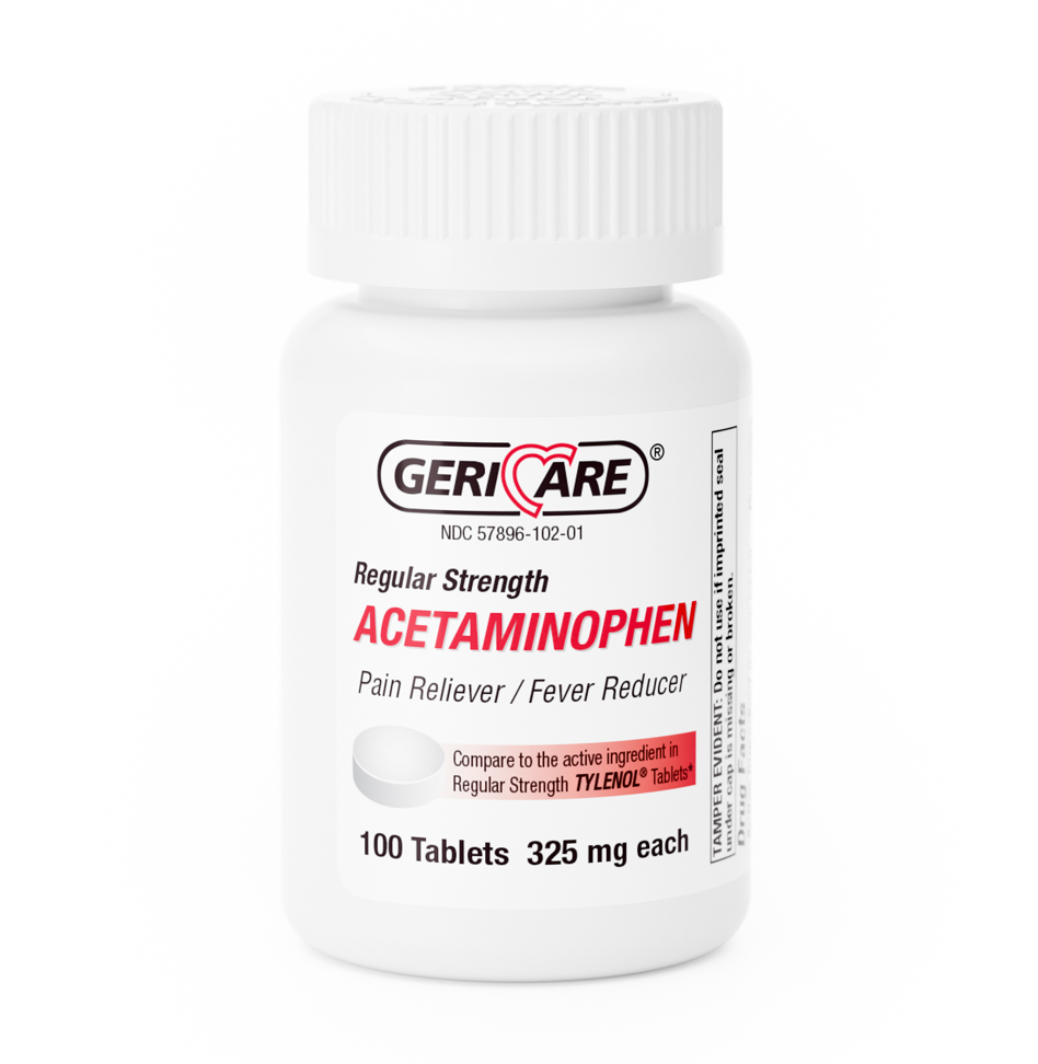 Acetaminophen Regular Strength 325mg – 100 Tablets