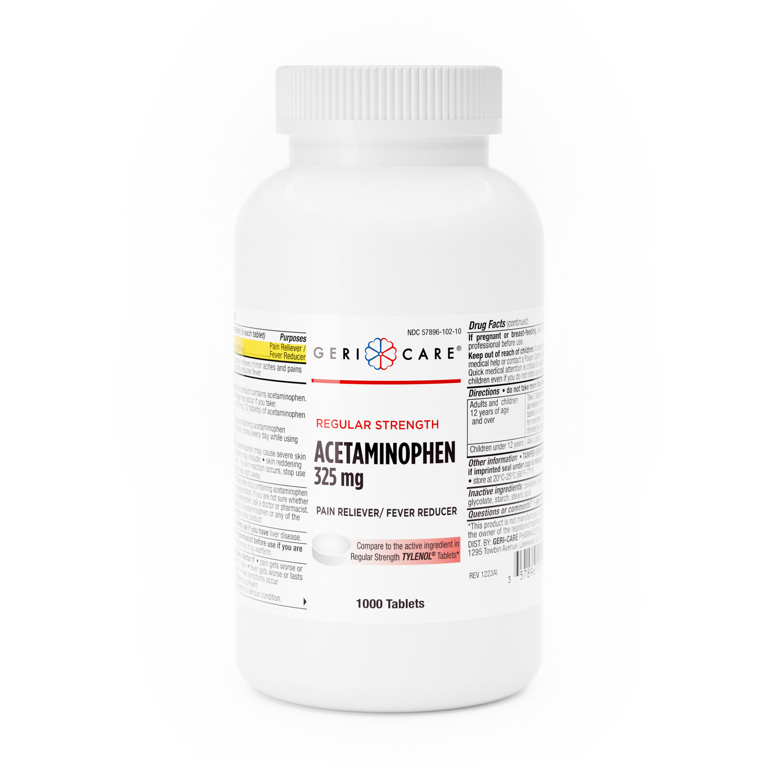 Acetaminophen Regular Strength 325mg – 1000 Tablets