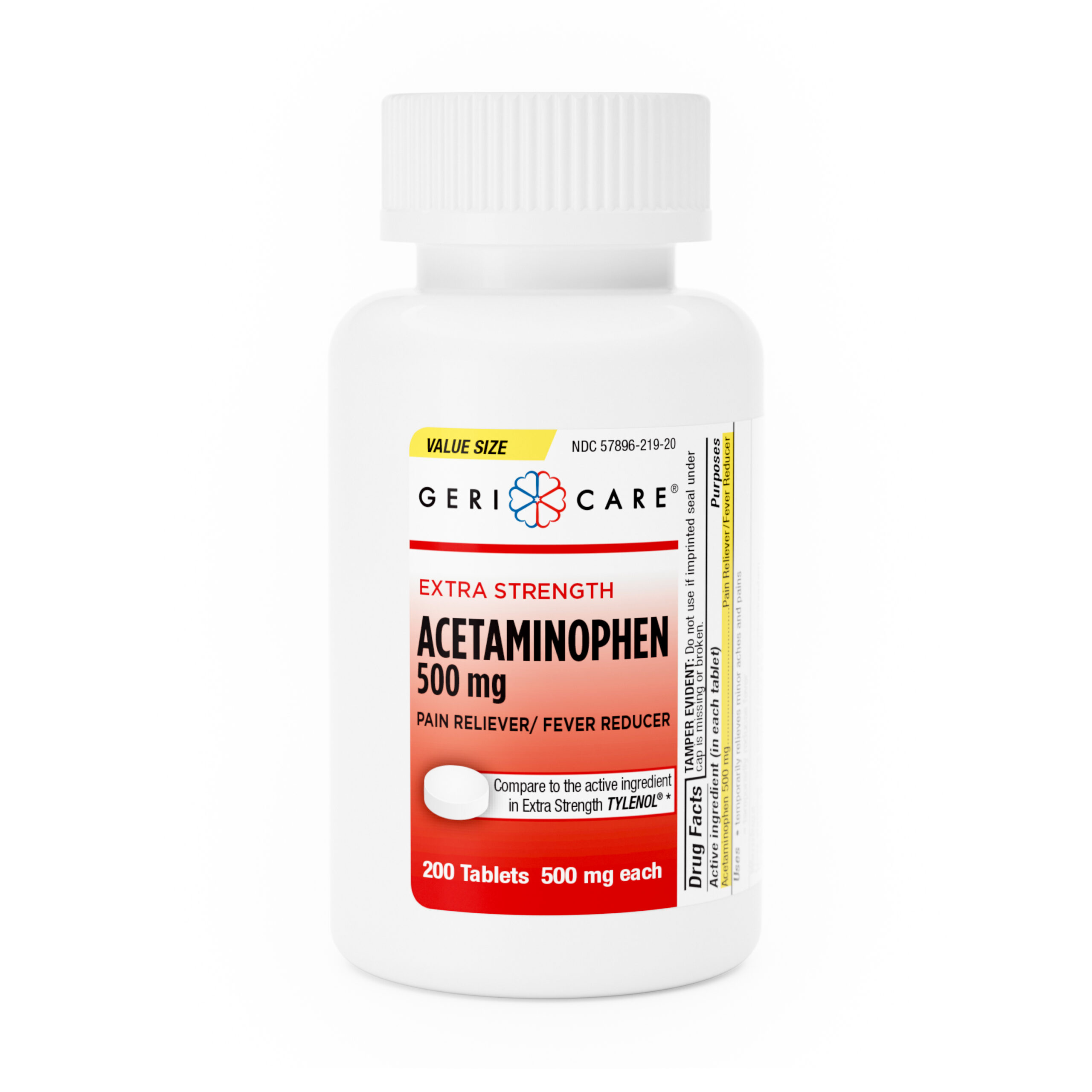Extra Strength Acetaminophen 500mg – 200 Tablets