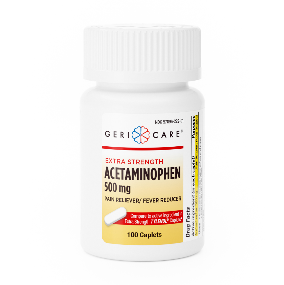 Extra Strength Acetaminophen 500mg – 100 Caplets