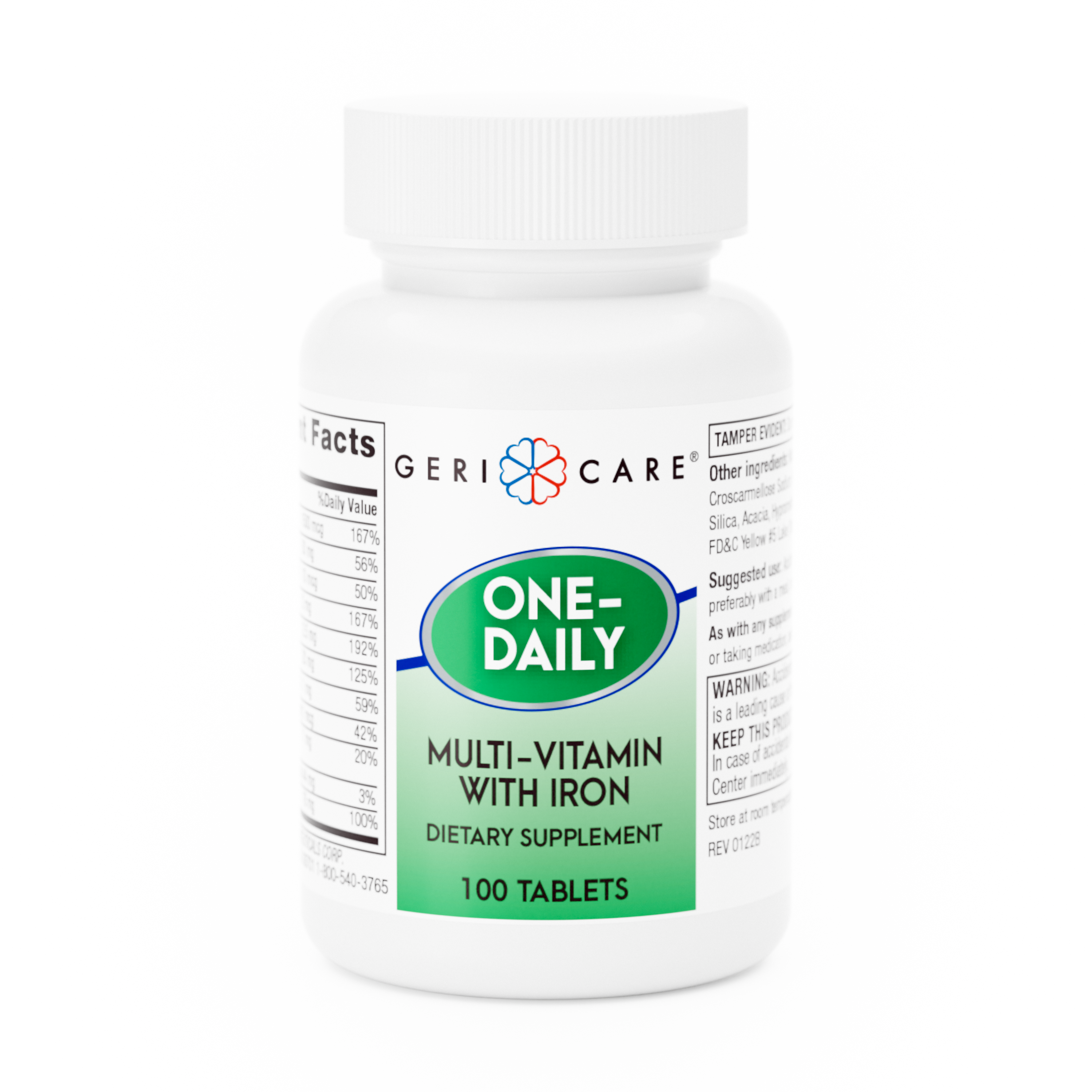 One-Daily Multi-Vitamin + Iron – 100 Tablets