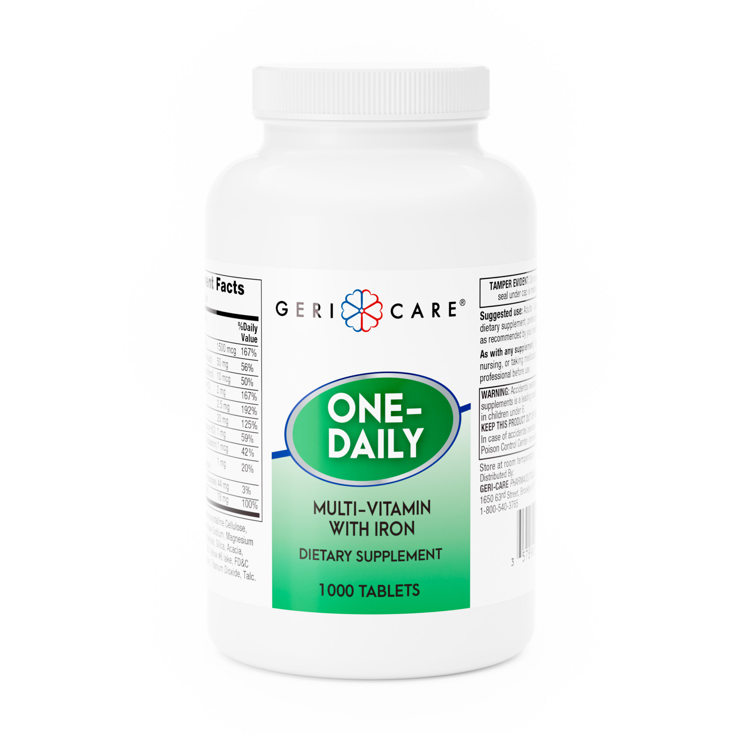 One-Daily Multi-Vitamin + Iron – 1000 Tablets