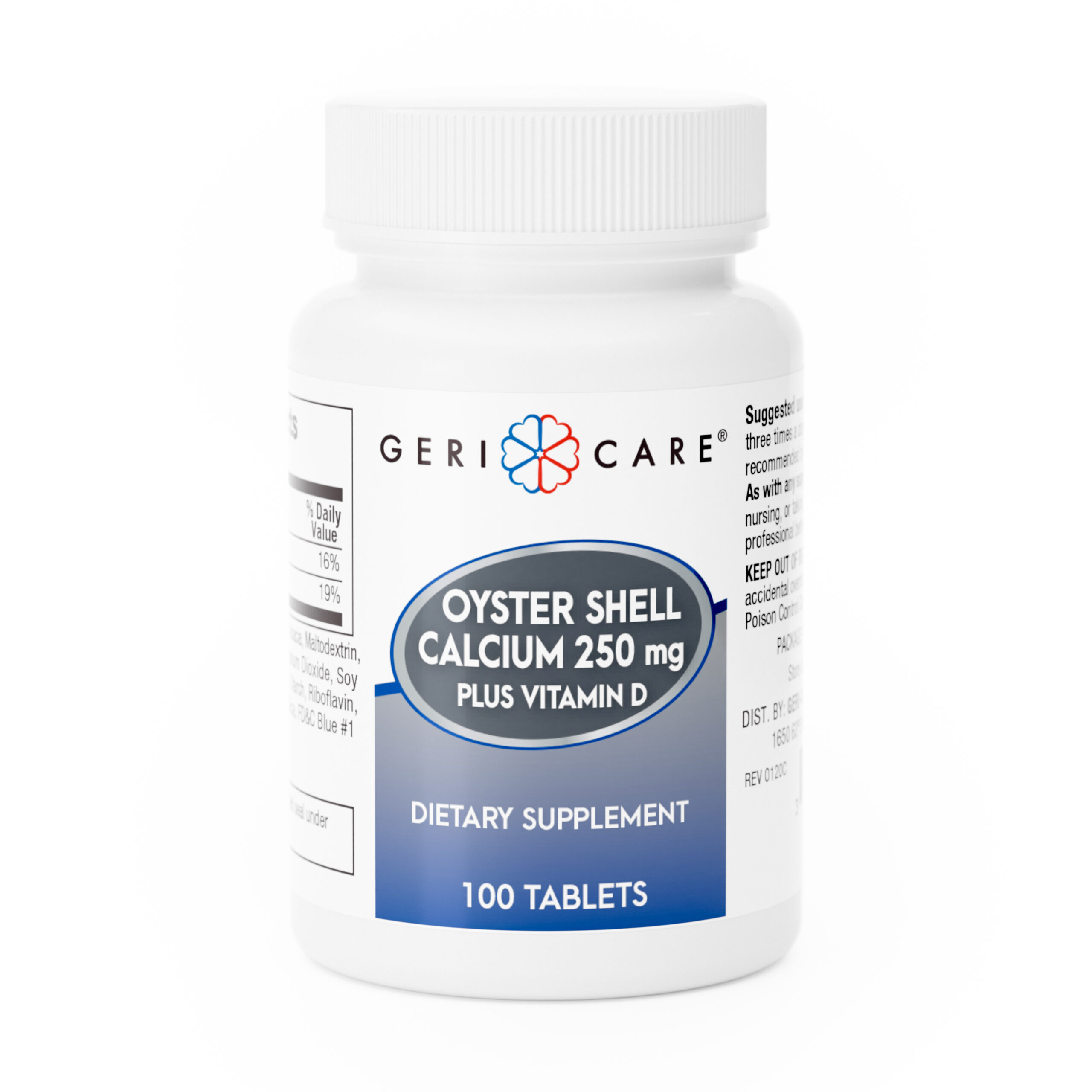 Oyster Shell Calcium 250mg + Vitamin D – 100 Tablets