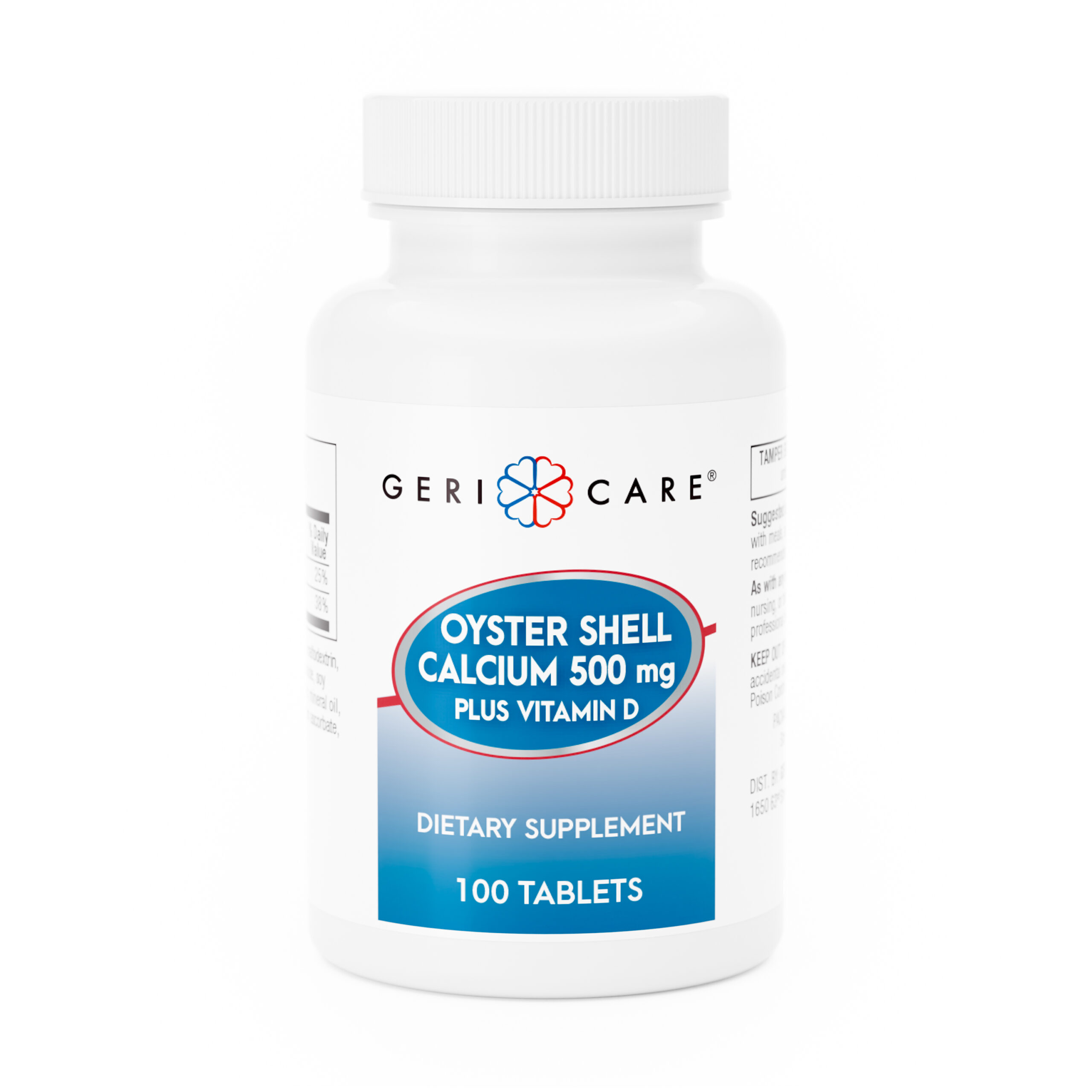 Oyster Shell Calcium 500mg + Vitamin D – 100 Tablets