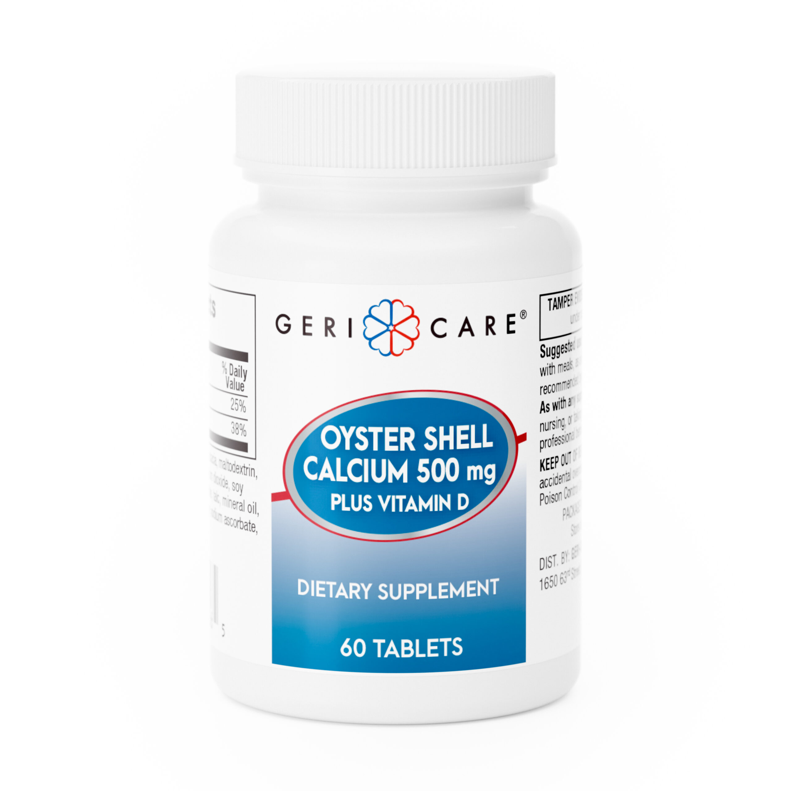 Oyster Shell Calcium 500mg + Vitamin D – 60 Tablets