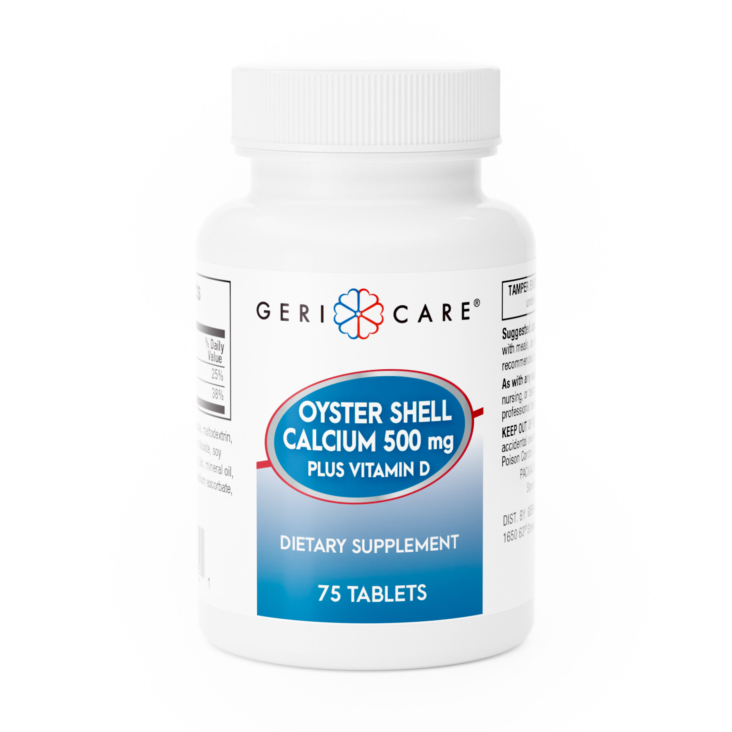 Oyster Shell Calcium 500mg + Vitamin D – 75 Tablets