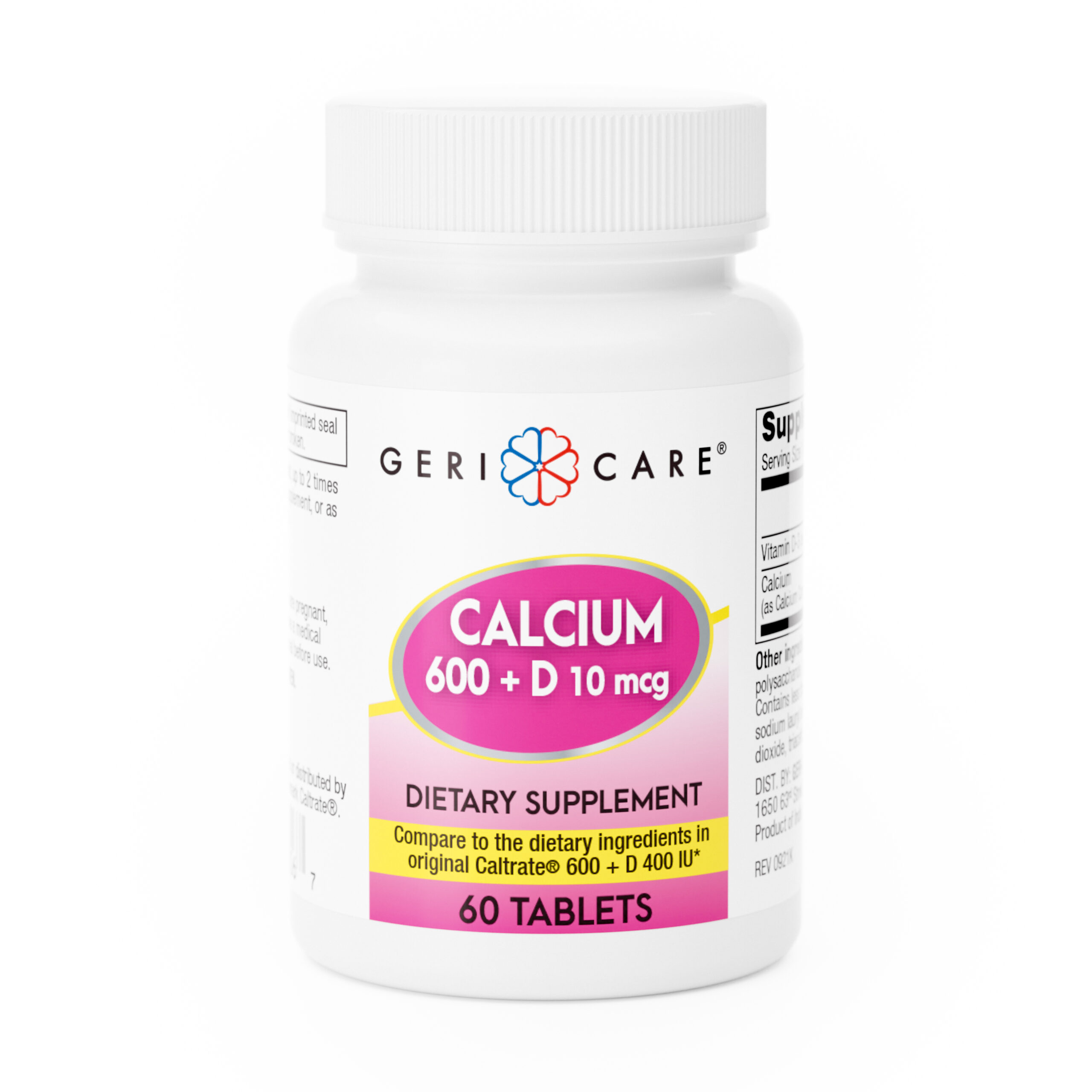 Calcium 600mg + Vitamin D 10mcg – 60 Tablets