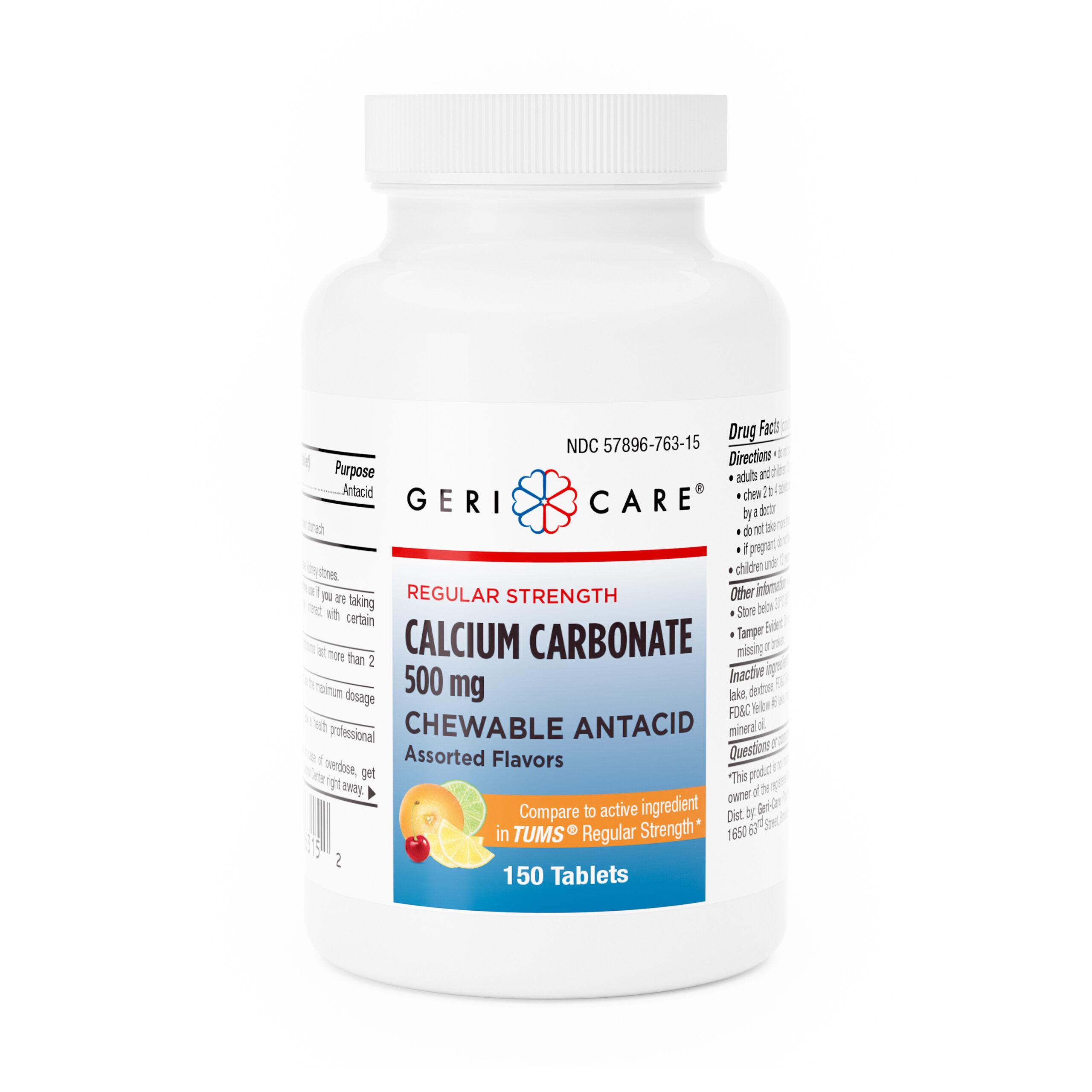 Calcium Carbonate 500mg Antacid – 150 Chewable Tablets