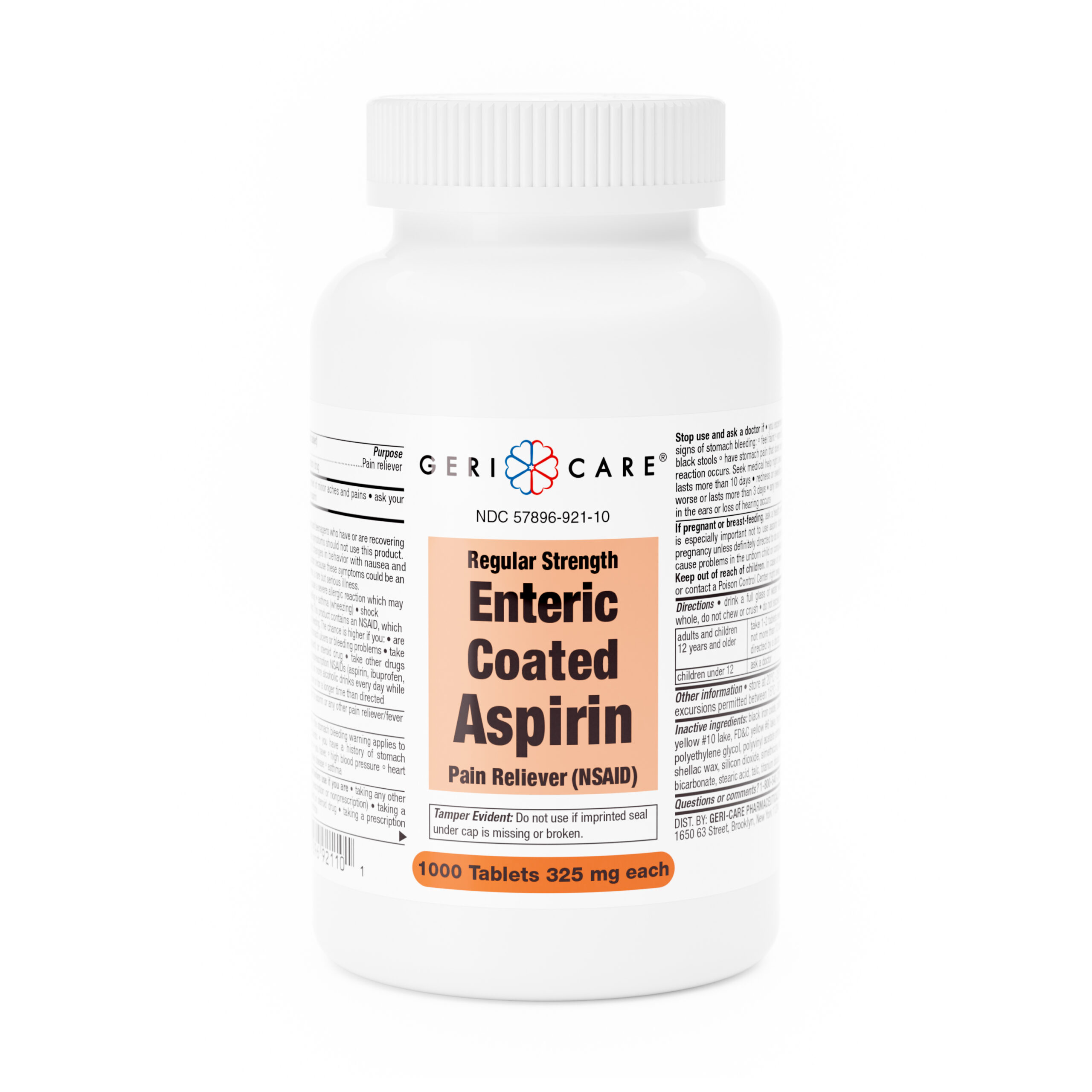 Enteric Coated Aspirin 325mg – 1000 Tablets