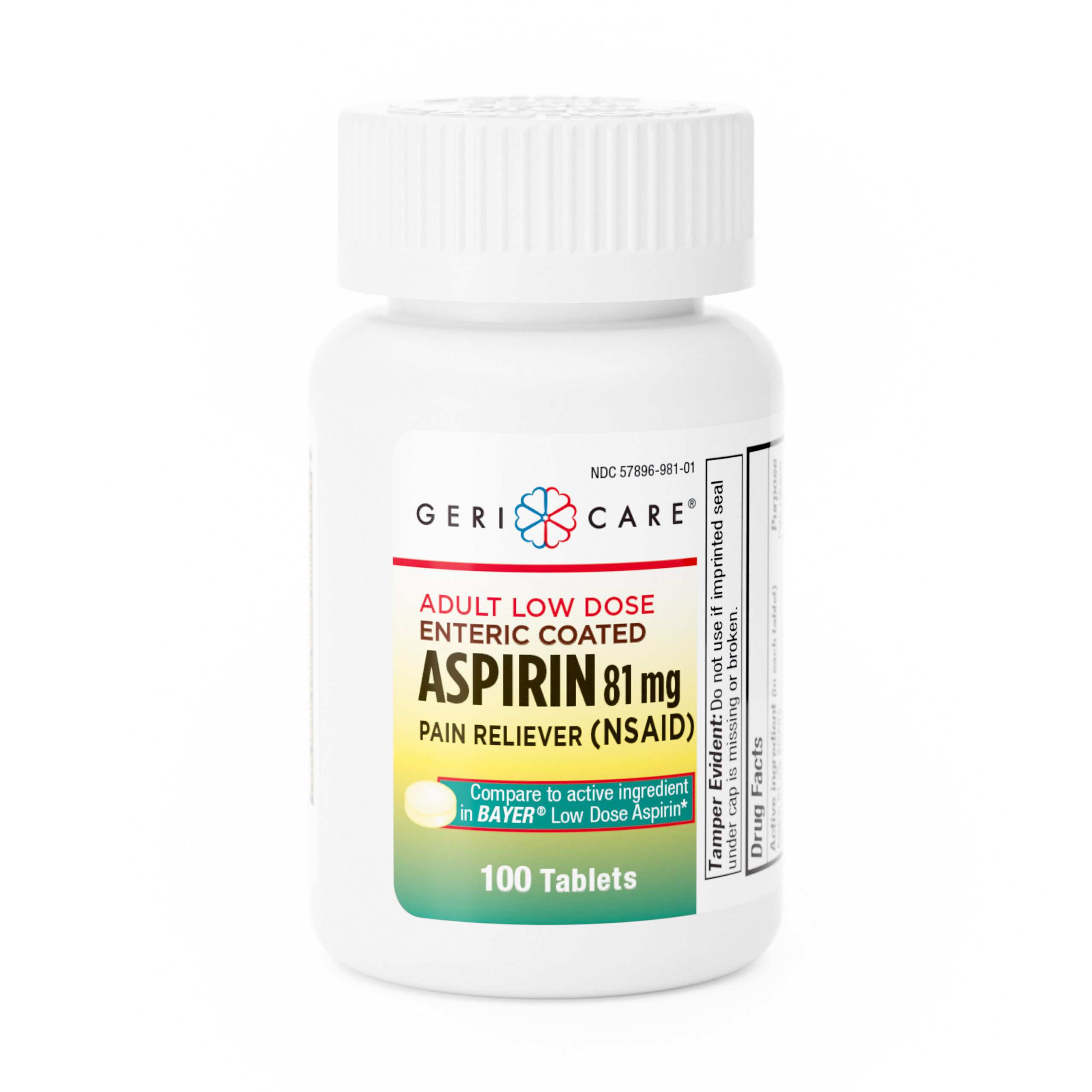 Aspirin 81mg Low Dose Enteric Coated – 100 Tablets