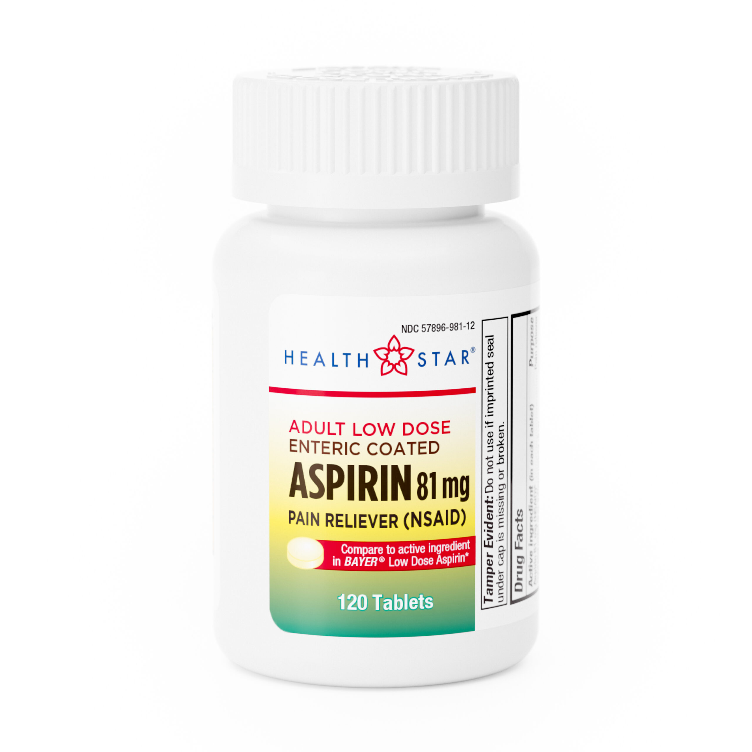 Low Dose Enteric Coated Aspirin 81mg – 120 Tablets