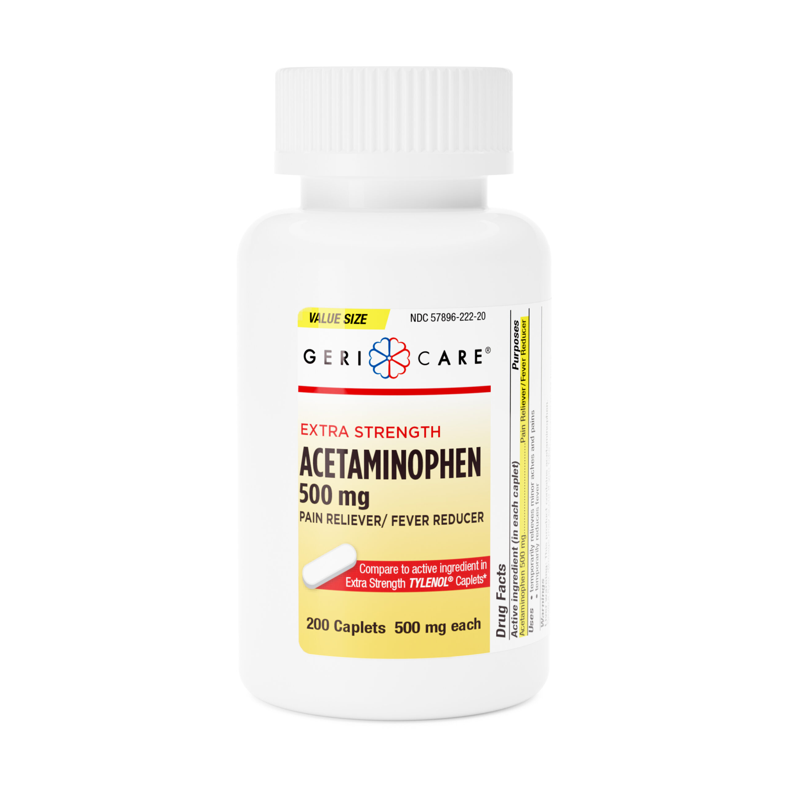 Extra Strength Acetaminophen 500mg – 200 Caplets
