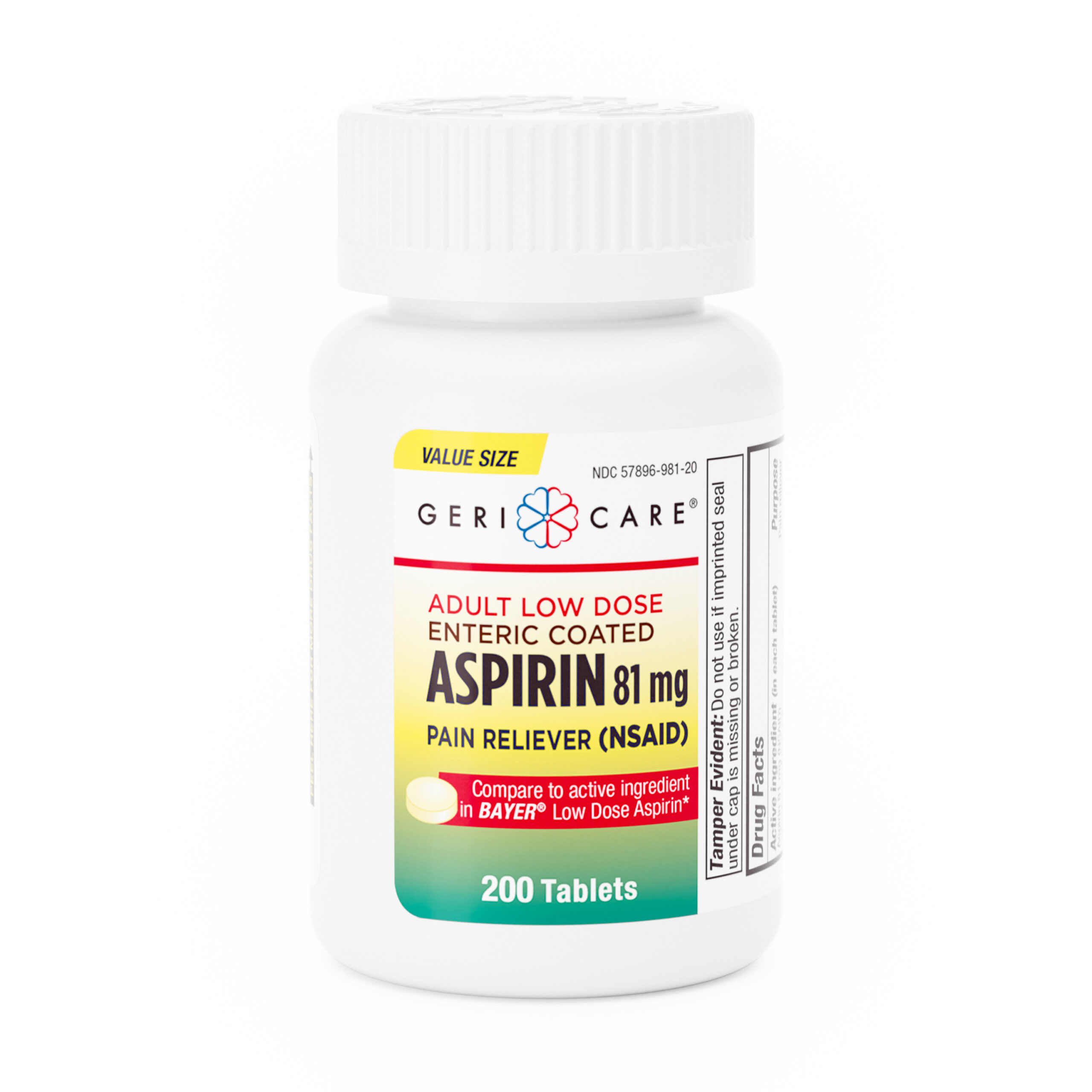 Aspirin 81mg Low Dose Enteric Coated – 200 Tablets