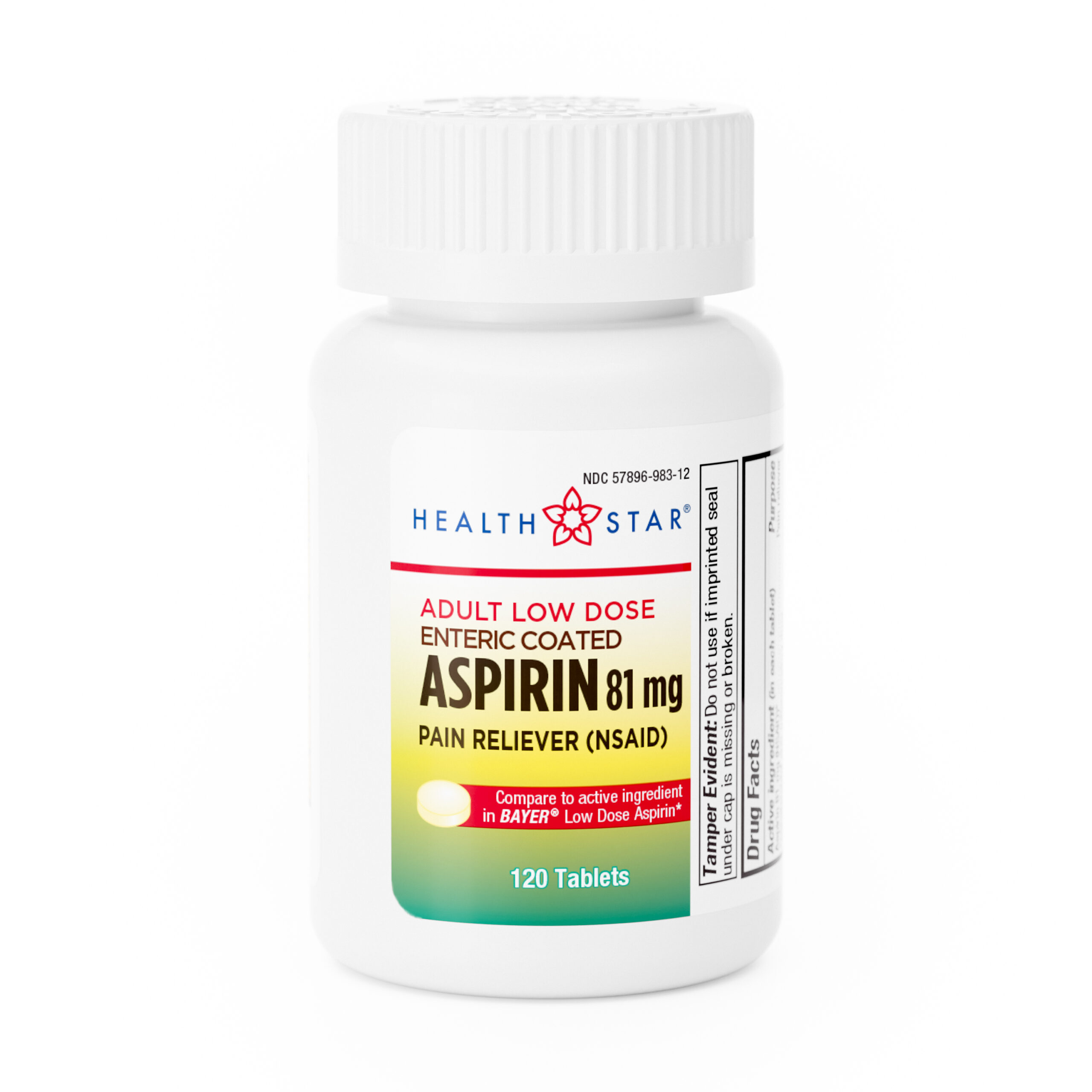 Aspirin 81mg Low Dose Enteric Coated – 120 Tablets