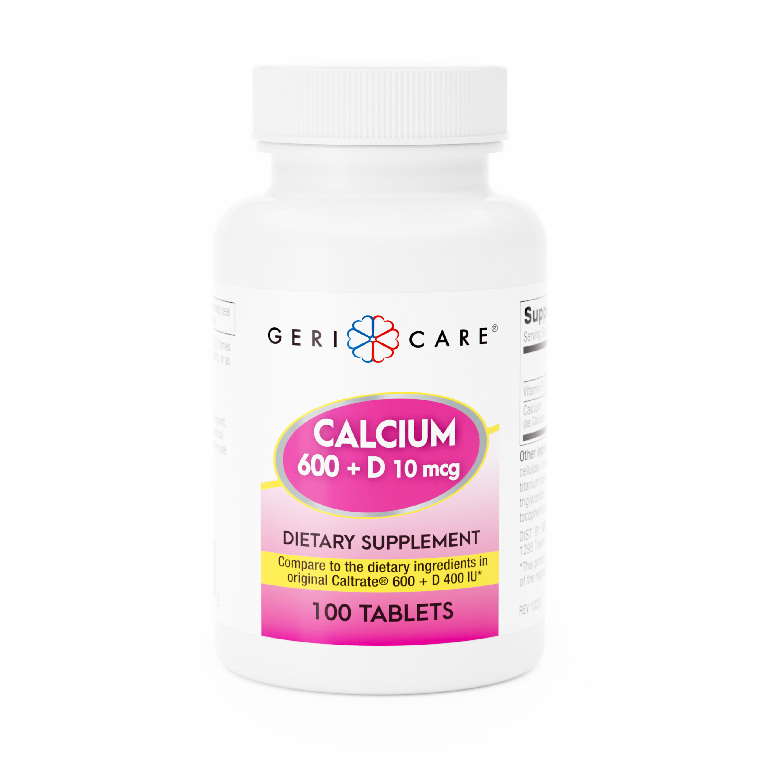 Calcium 600mg + Vitamin D 10mcg – 100 Tablets