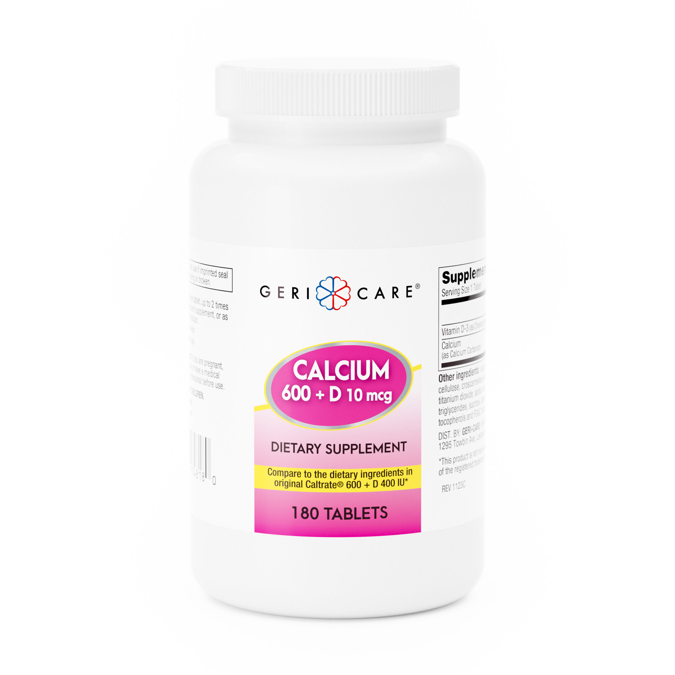 Calcium 600mg + Vitamin D 10mcg – 180 Tablets