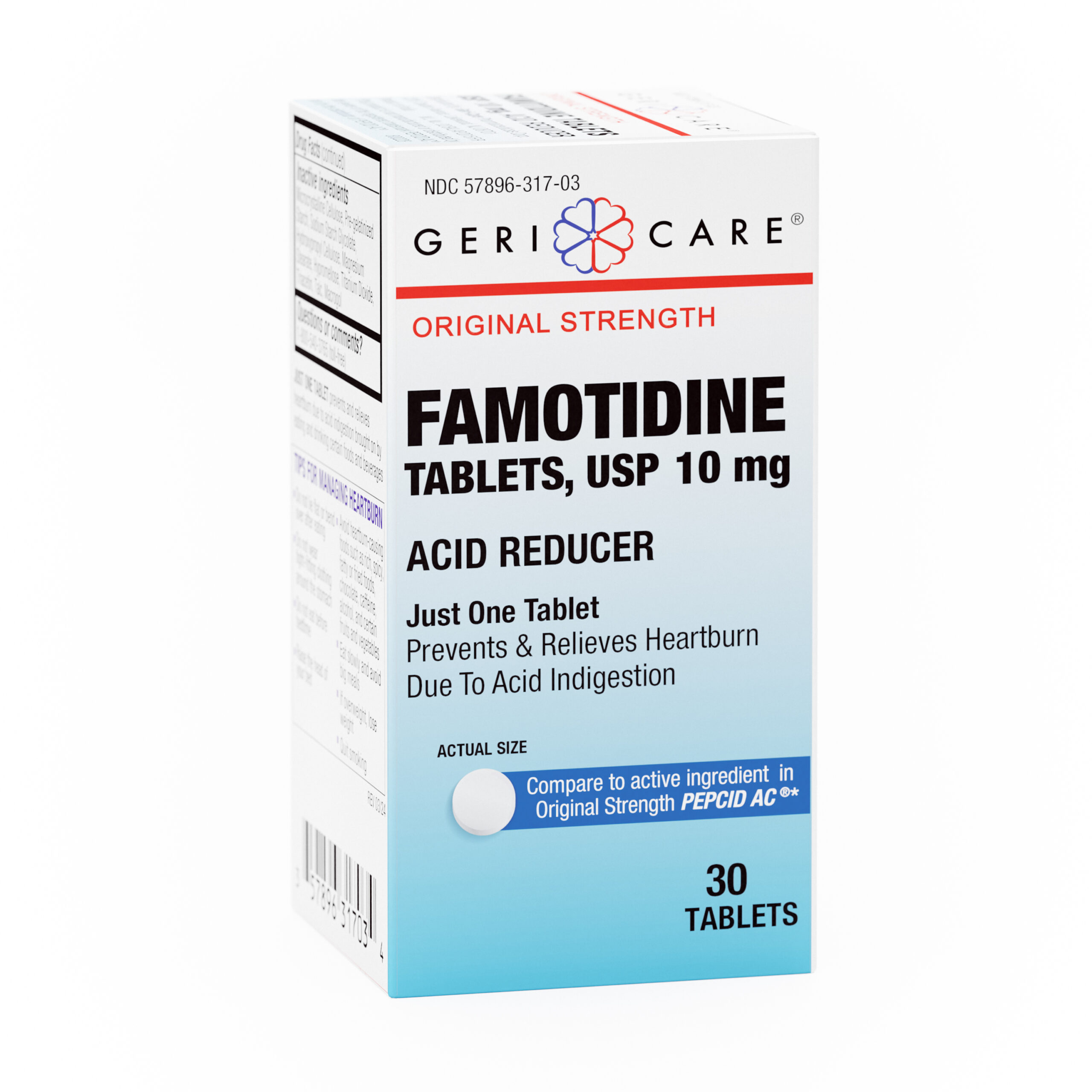 Famotidine Original Strength Acid Reducer – 30 Tablets