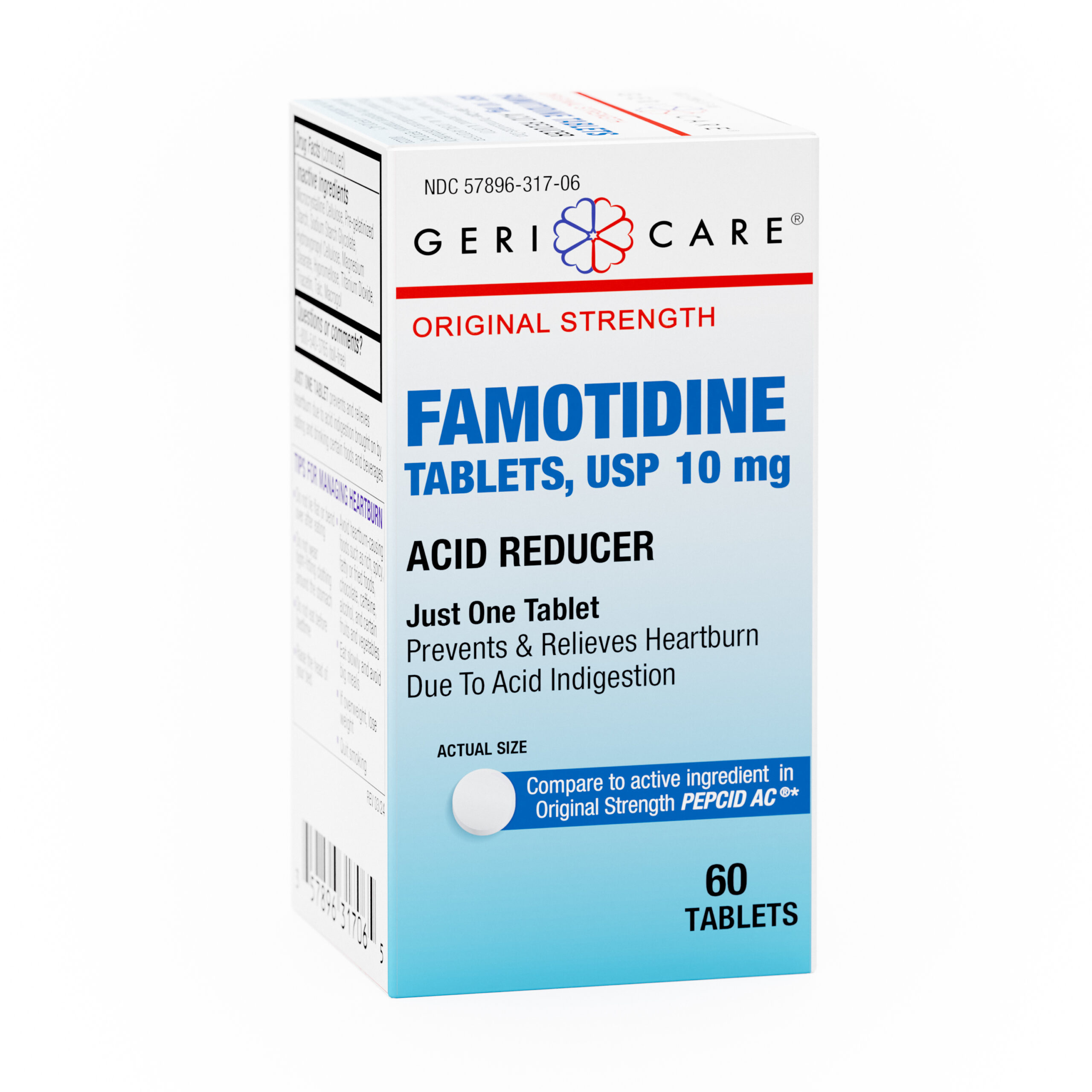 Famotidine Original Strength Acid Reducer – 60 Tablets