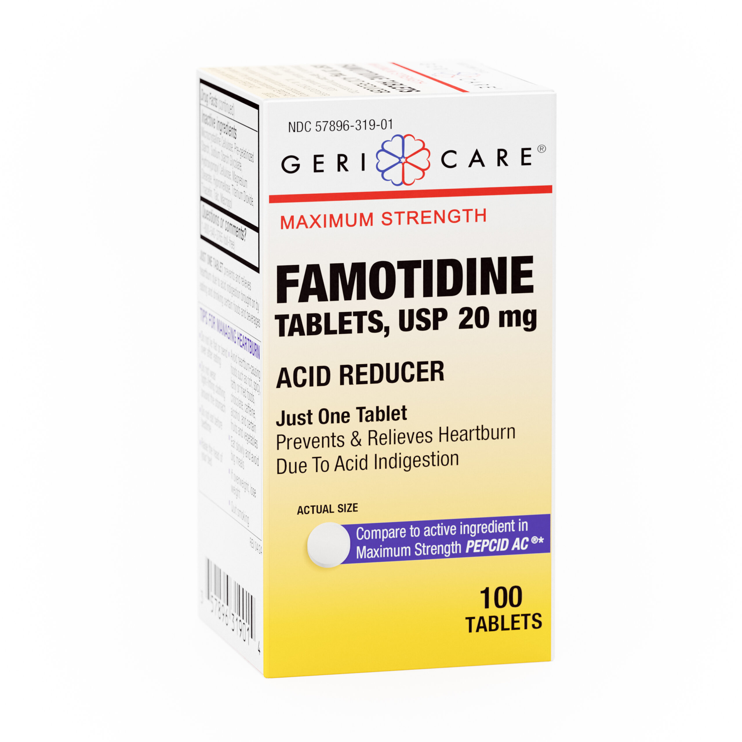 Famotidine Maximum Strength Acid Reducer – 100 Tablets