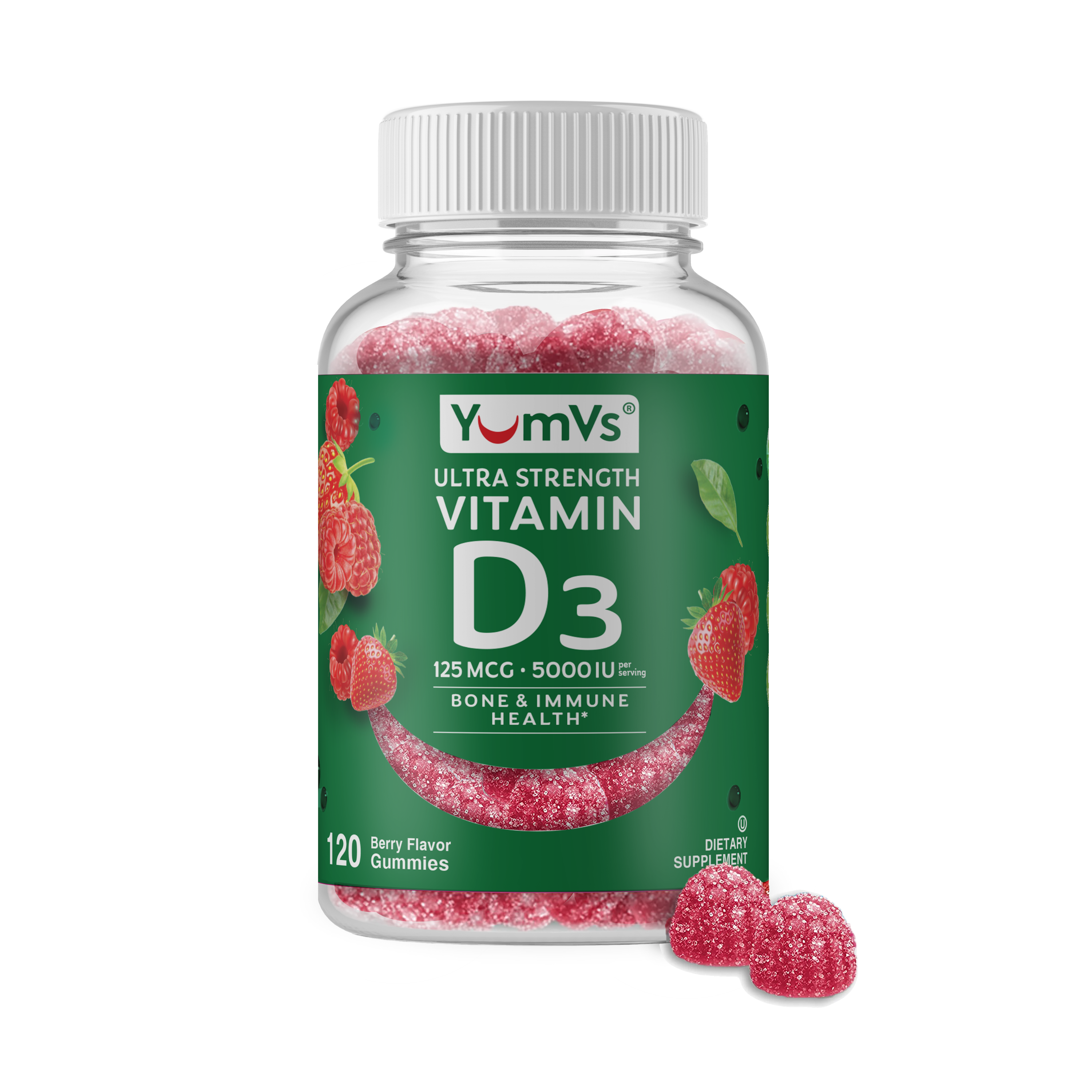 Ultra Strength Vitamin D3 Gummies – 120 Count